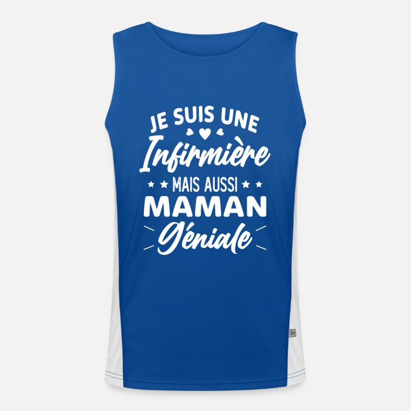 Je suis une infirmière et une maman géniale Débardeur respirant contrasté Homme 