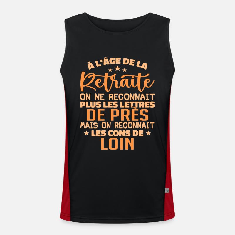à l'âge de la retraité | La Retraite Débardeur respirant contrasté Homme 