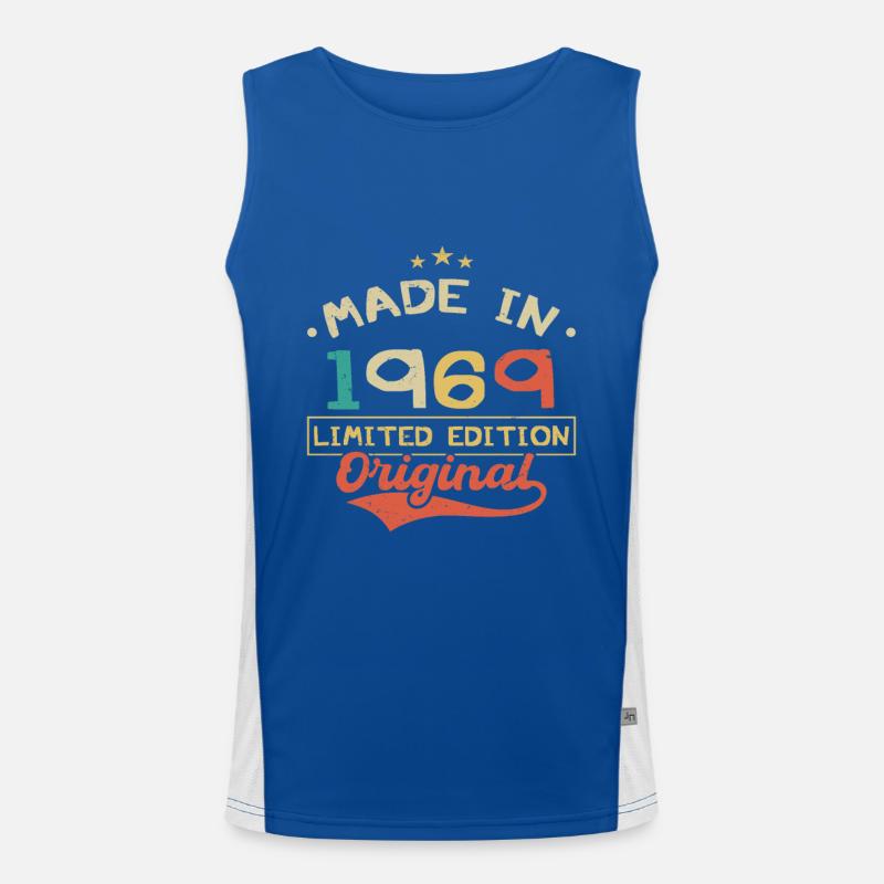 Baujahr 1969 | Limitierte Edition 1969 | Original Funktionelles Kontrast-Tank Top für Männer 