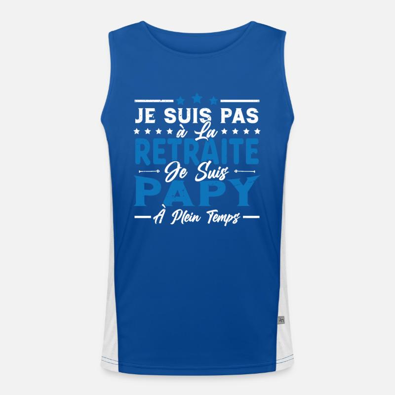 Je ne suis pas retraité je suis papy à plein temps Débardeur respirant contrasté Homme 