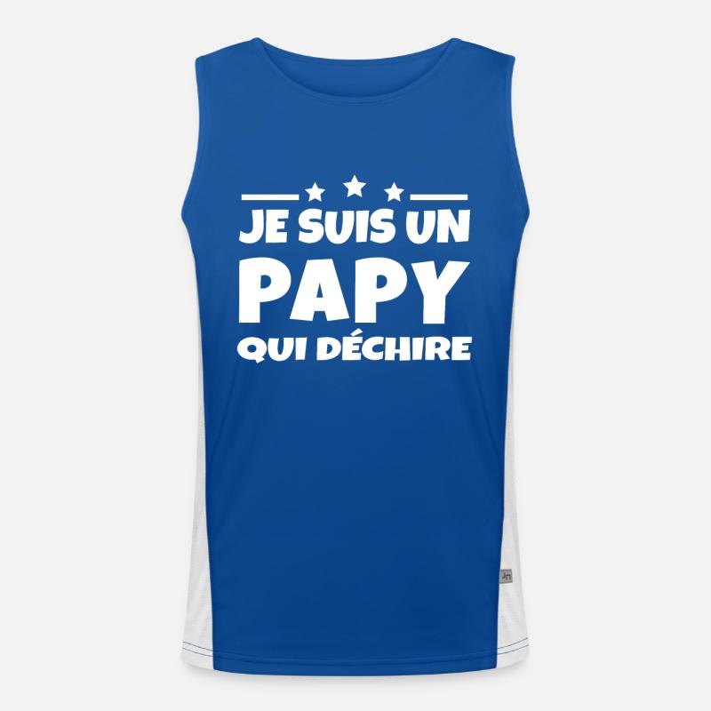 Je suis un papy qui déchire Débardeur respirant contrasté Homme 