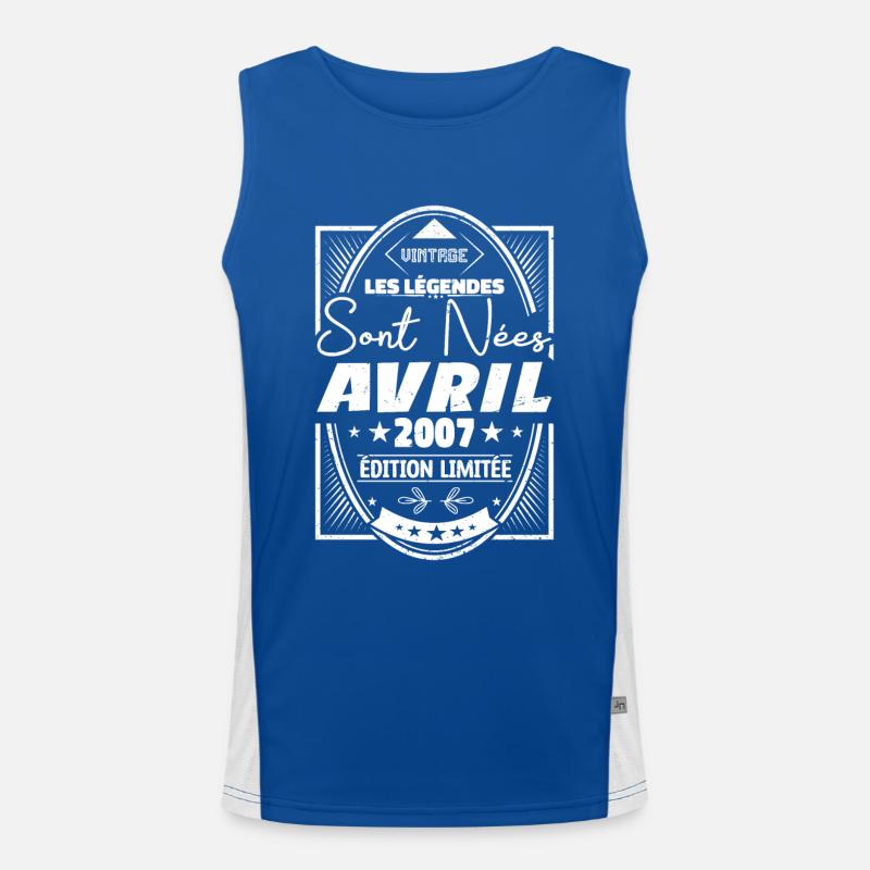 Avril 2007 Débardeur respirant contrasté Homme 