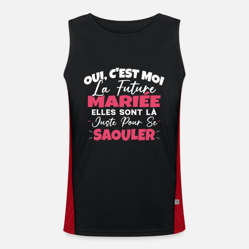 Future Mariée Idée Originale EVJF Débardeur respirant contrasté Homme 