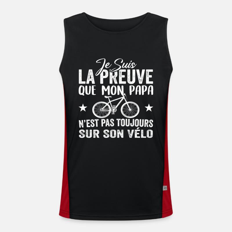 Papa cycliste cyclisme Bébé Nourrisson Naissance Débardeur respirant contrasté Homme 