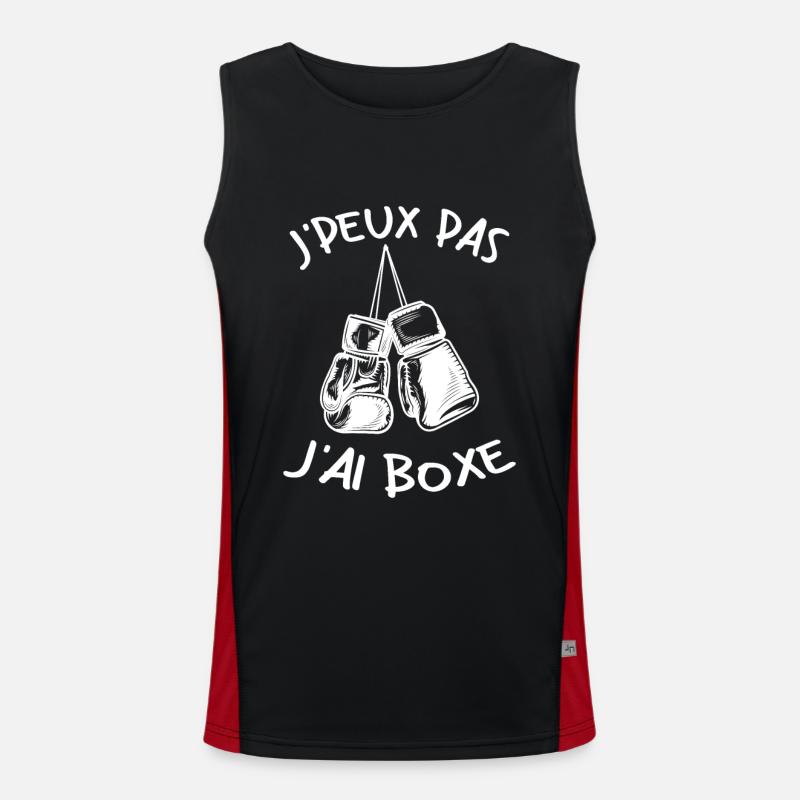 J'Peux Pas J'ai Boxe Humour Cadeau | Boxe Boxeuse Débardeur respirant contrasté Homme 