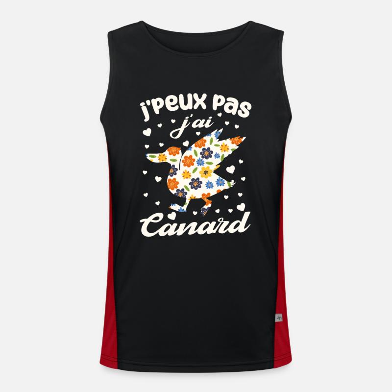 J'peux pas j'ai canard Débardeur respirant contrasté Homme 