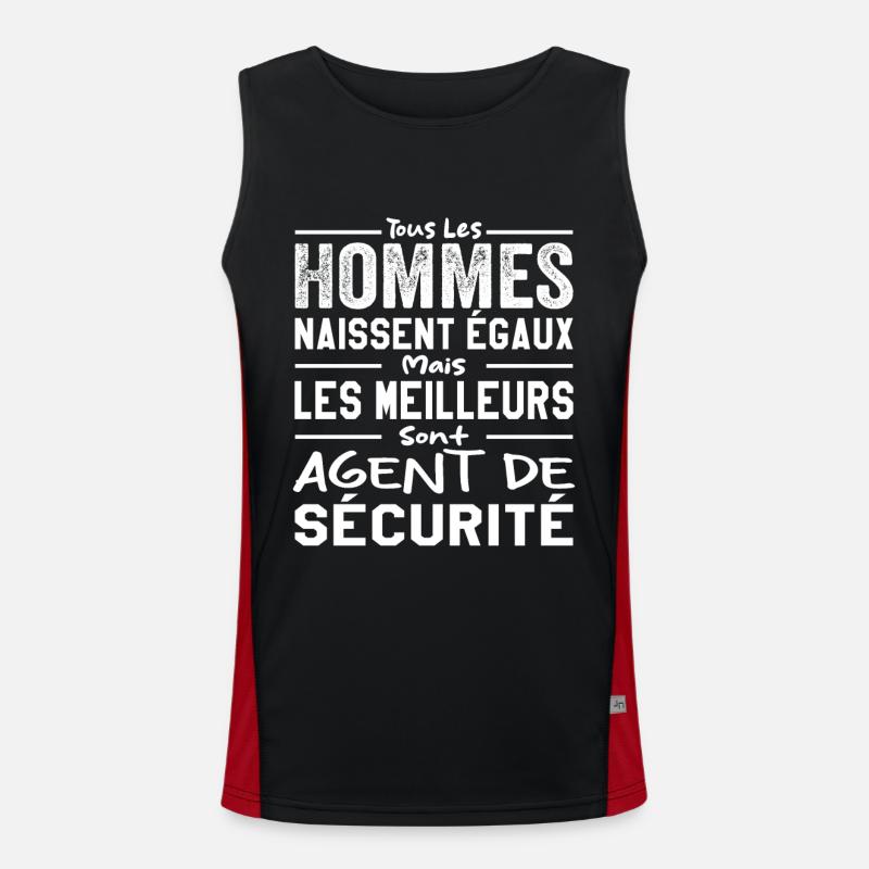 Agent de Sécurité | Métier Citations, Humour Garde Débardeur respirant contrasté Homme 