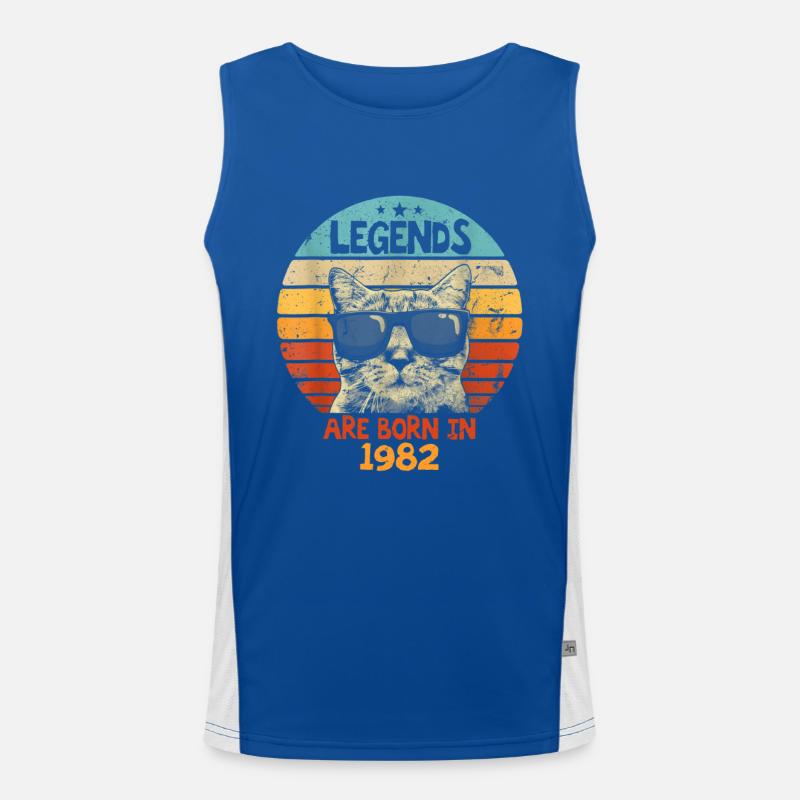 Die Legenden wurden 1982 geboren Jubiläumsgeschenk Funktionelles Kontrast-Tank Top für Männer 