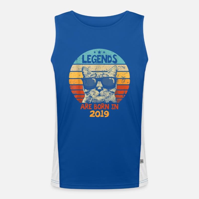 Die Legenden wurden 2019 geboren Jubiläumsgeschenk Funktionelles Kontrast-Tank Top für Männer 