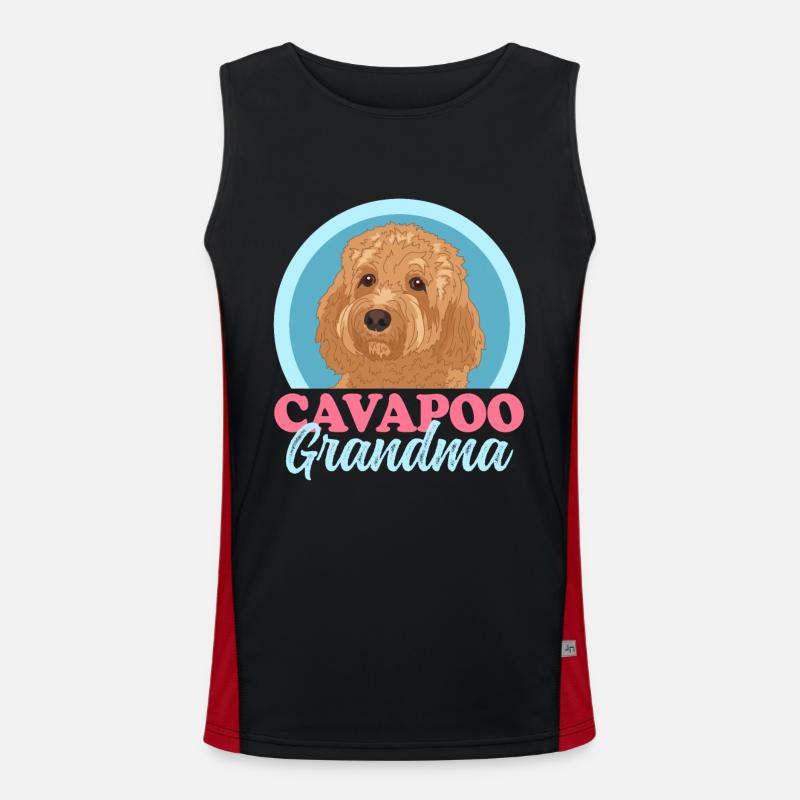 Cavapoo Grand-mère Propriétaire de chien Cavoodle Cadeau Débardeur respirant contrasté Homme 