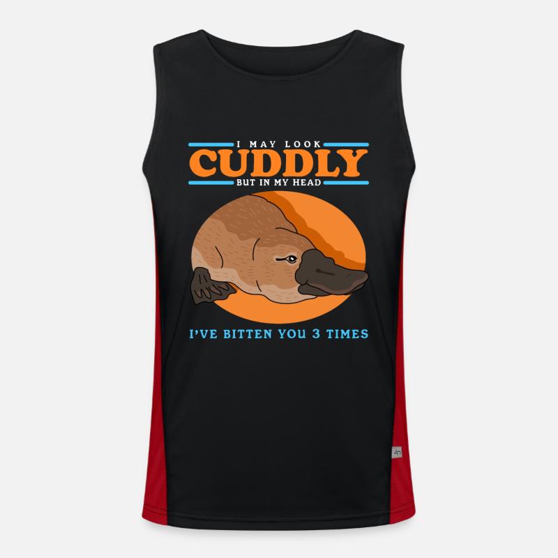 Platypus Platypus Platypus Platypus Gift Men's Functional Contrast Tank Top 