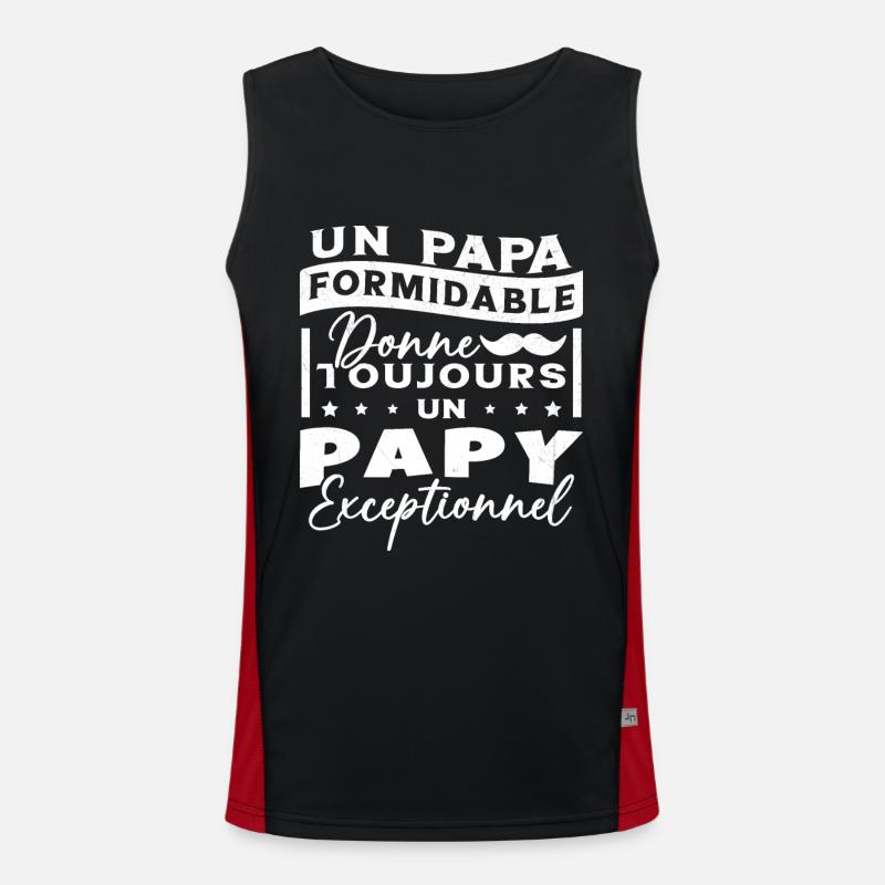 Papa Formidable Donne Toujours Papy Exceptionnel Débardeur respirant contrasté Homme 