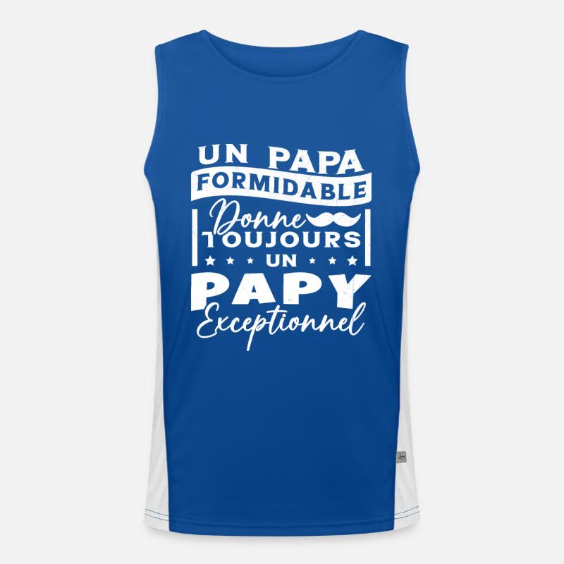 Papa Formidable Donne Toujours Papy Exceptionnel Débardeur respirant contrasté Homme 