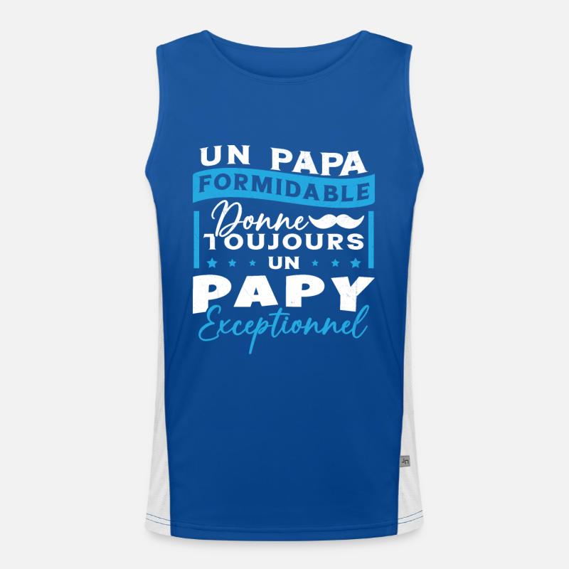 Papa Formidable Donne Toujours Papy Exceptionnel Débardeur respirant contrasté Homme 
