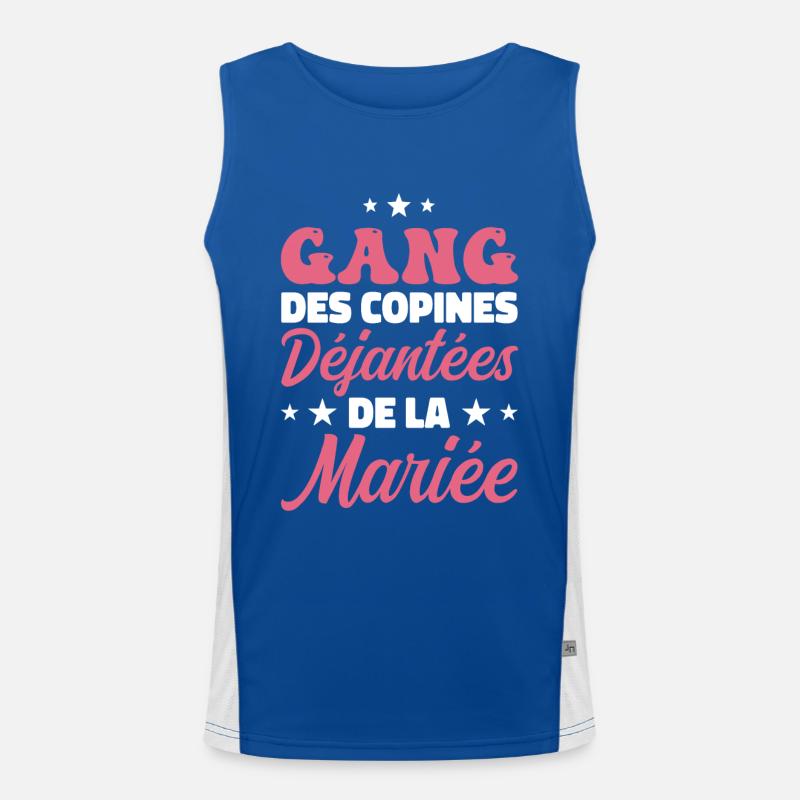 Gang Des Copines Déjantées De La Mariée Débardeur respirant contrasté Homme 