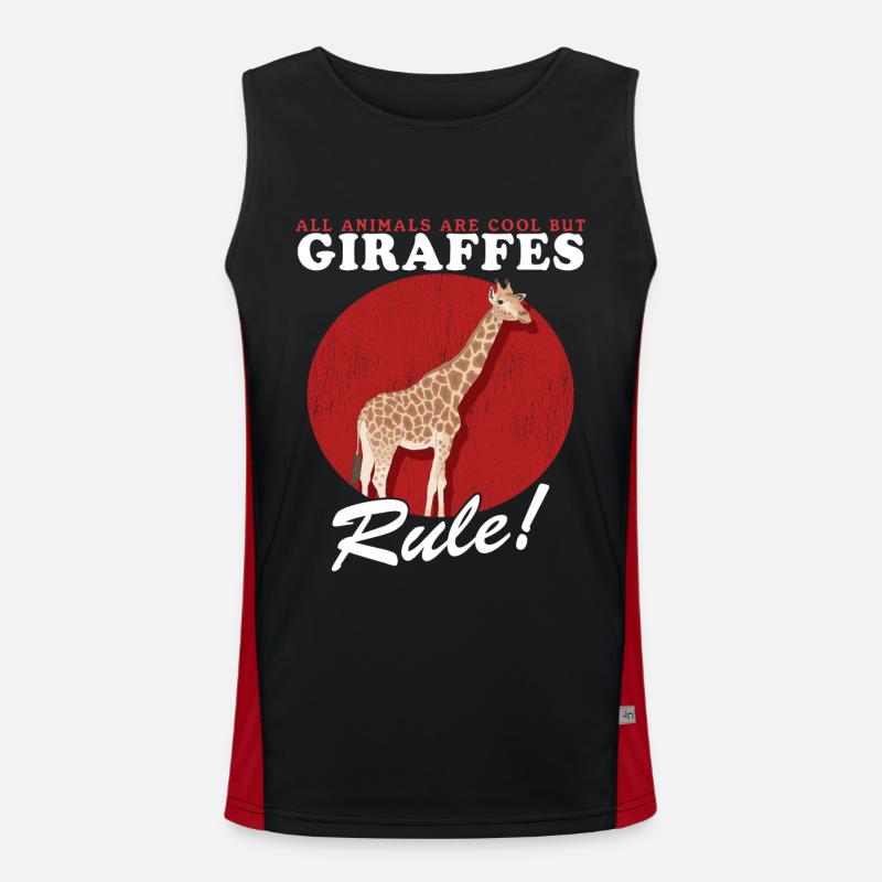Giraffe Lover Giraffe Gift Men's Functional Contrast Tank Top 