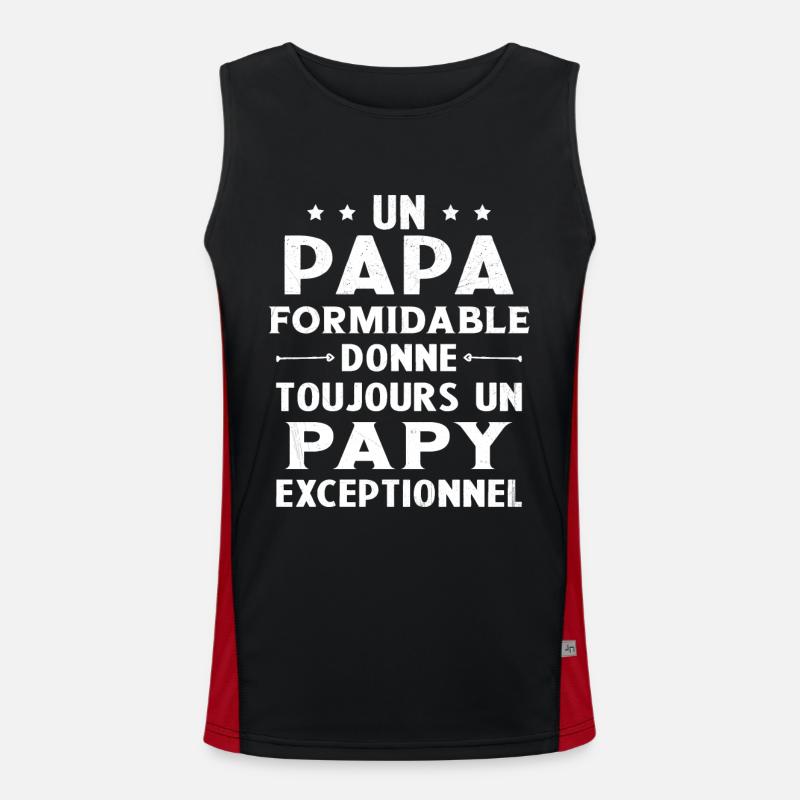 Un papa formidable - Papy exceptionnel Cadeau Débardeur respirant contrasté Homme 