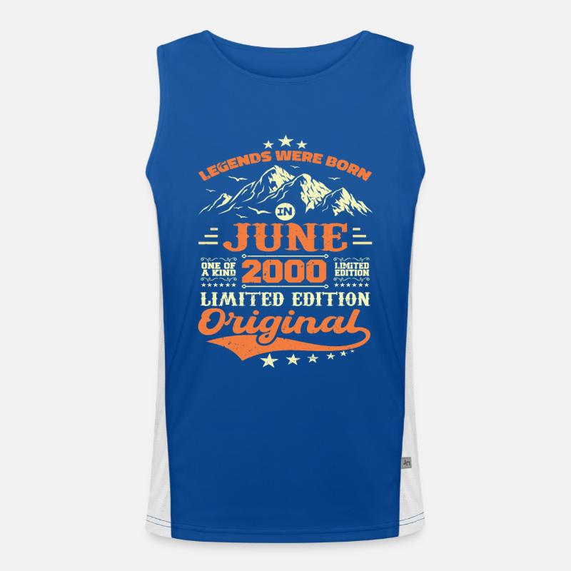 Juni 2000 Geburtstag Geboren 2000 Juni Geschenk Funktionelles Kontrast-Tank Top für Männer 