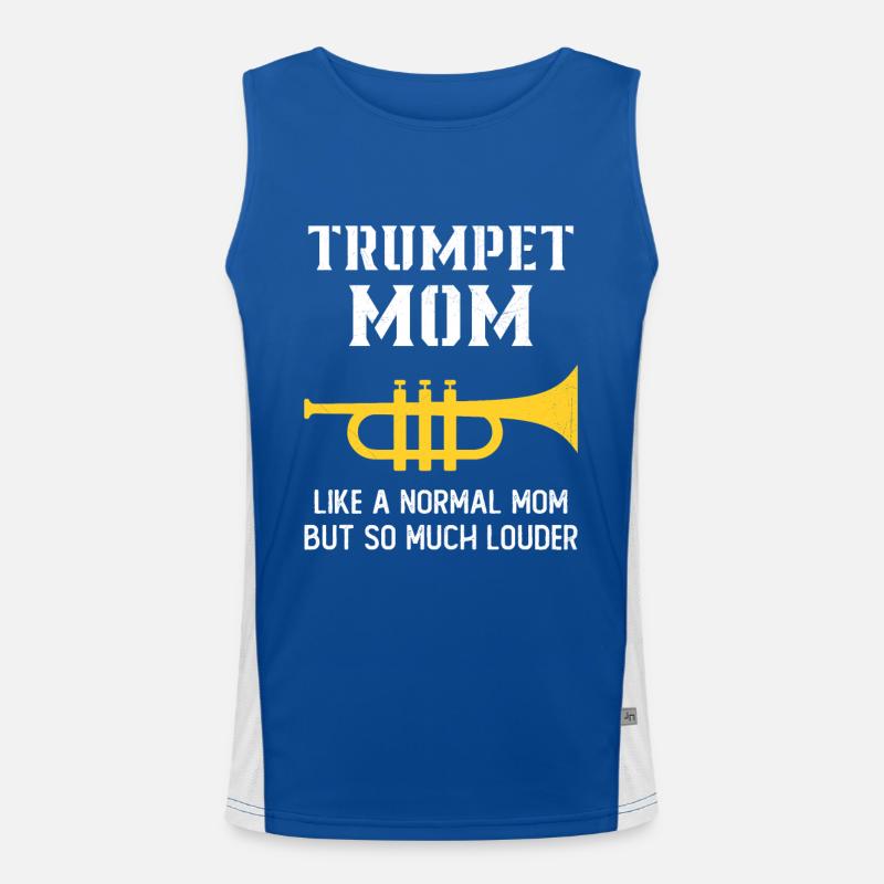 Mama Trompeter Humor Geschenk Frau Funktionelles Kontrast-Tank Top für Männer 