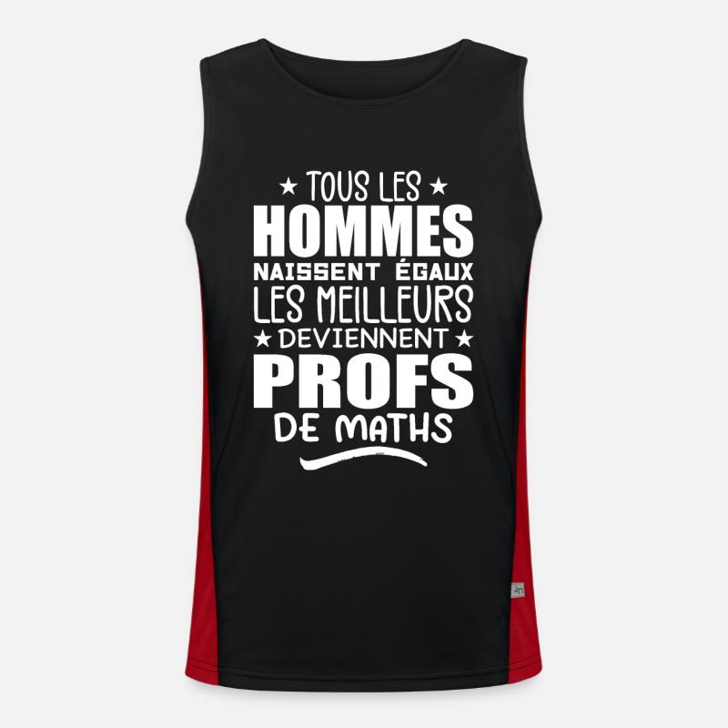 Les Meilleurs Hommes Deviennent Profs De Maths Débardeur respirant contrasté Homme 