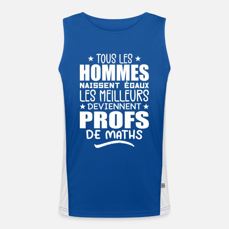 Les Meilleurs Hommes Deviennent Profs De Maths Débardeur respirant contrasté Homme 