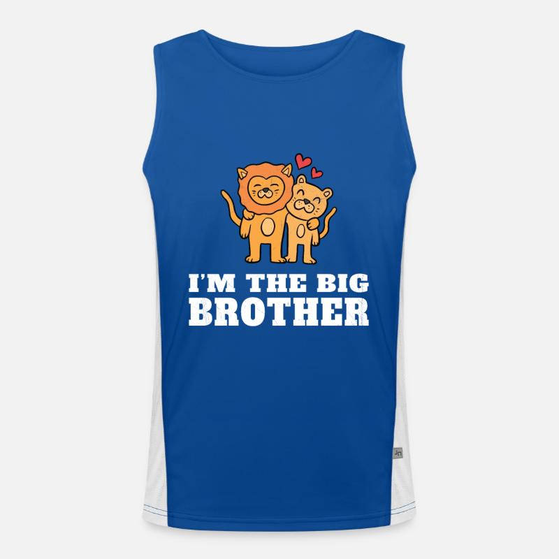 Ich bin der große Bruder - der zukünftige große Bruder Funktionelles Kontrast-Tank Top für Männer 