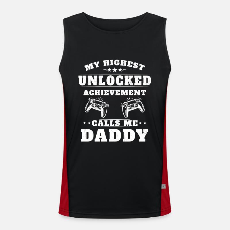 Meine höchste freigeschaltete Errungenschaft nennt mich Opa Funktionelles Kontrast-Tank Top für Männer 