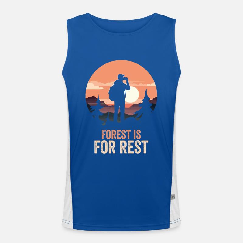 Forest Camping Mountain Holidays Men's Functional Contrast Tank Top 