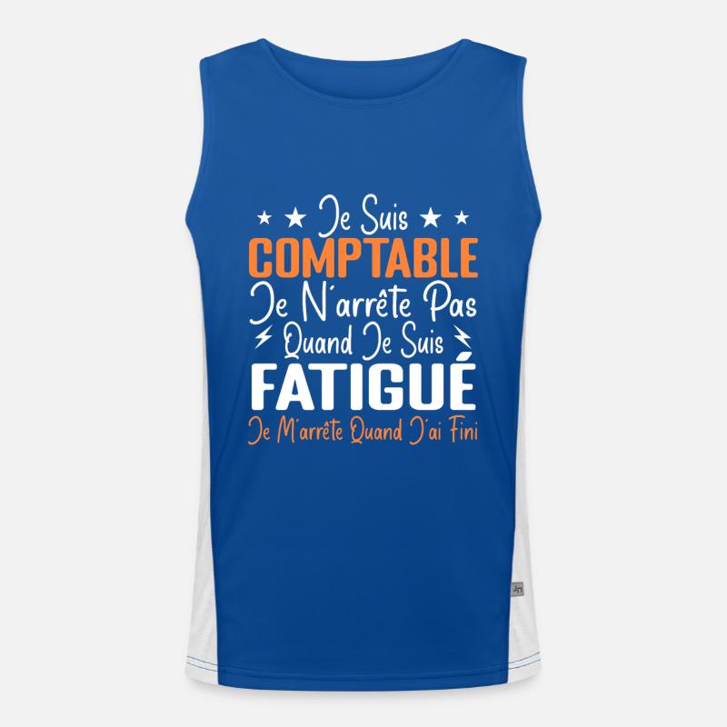 Humour Comptable Cadeau Comptable Motivation Débardeur respirant contrasté Homme 