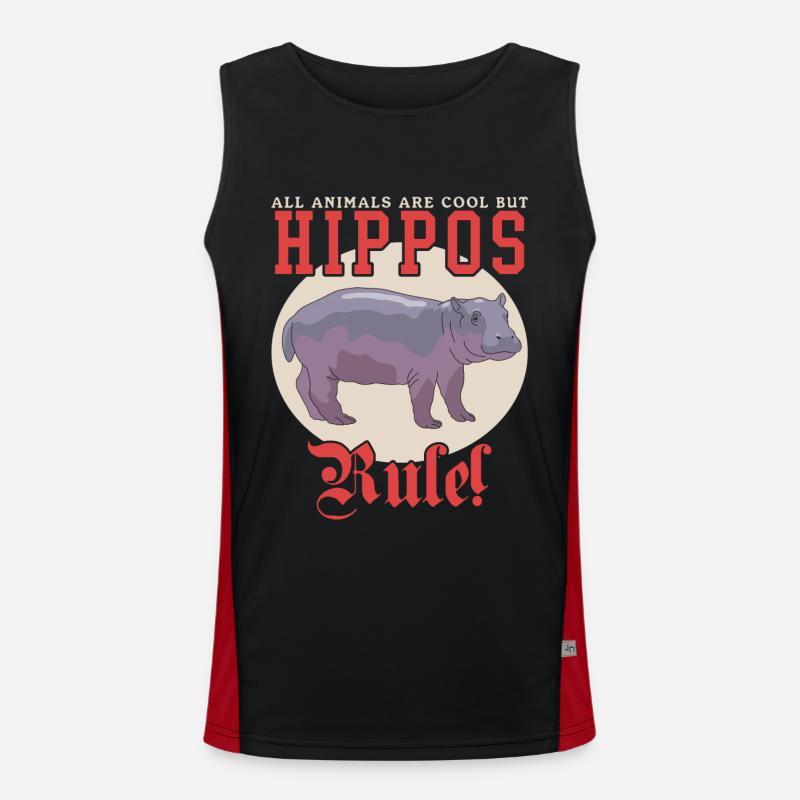 Nilpferd Baby | Flusspferd Nilpferde Geschenk Funktionelles Kontrast-Tank Top für Männer 