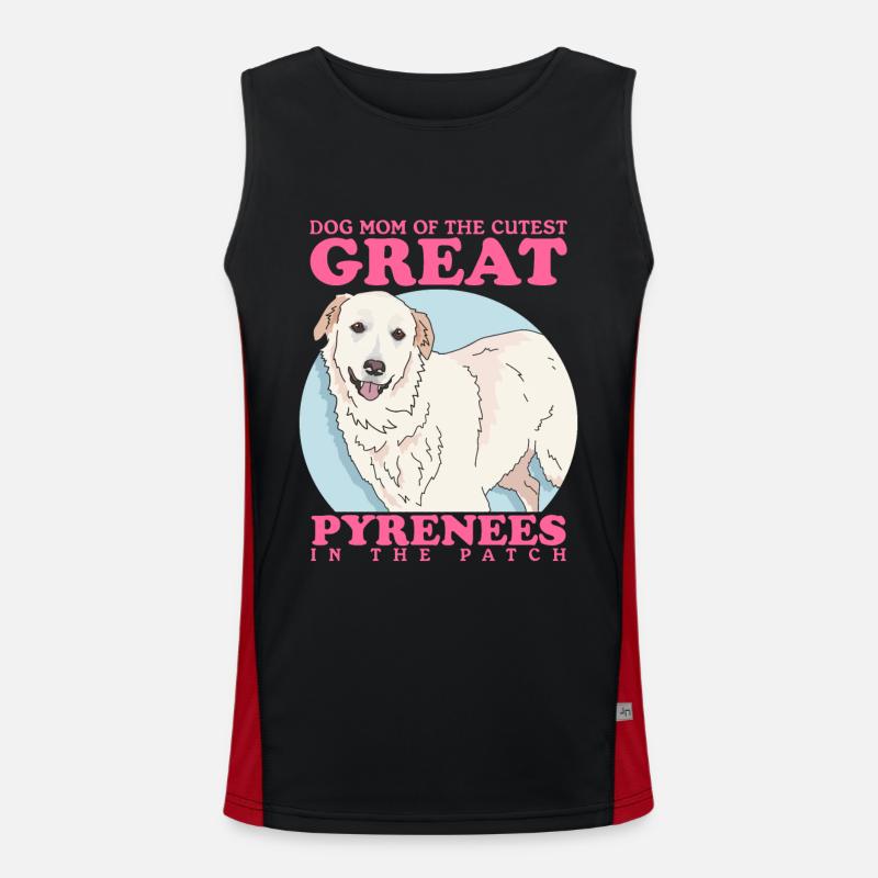 Pyrenäenberghund Mom Hundebesitzer Geschenk Funktionelles Kontrast-Tank Top für Männer 