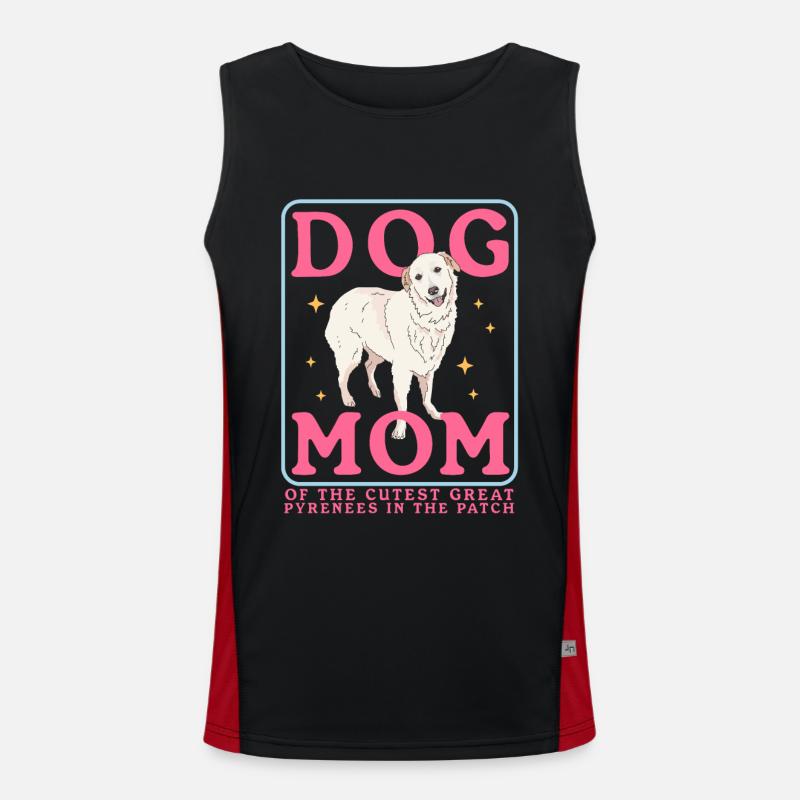 Pyrenäenberghund Mom Hunde Hundebesitzer Geschenk Funktionelles Kontrast-Tank Top für Männer 