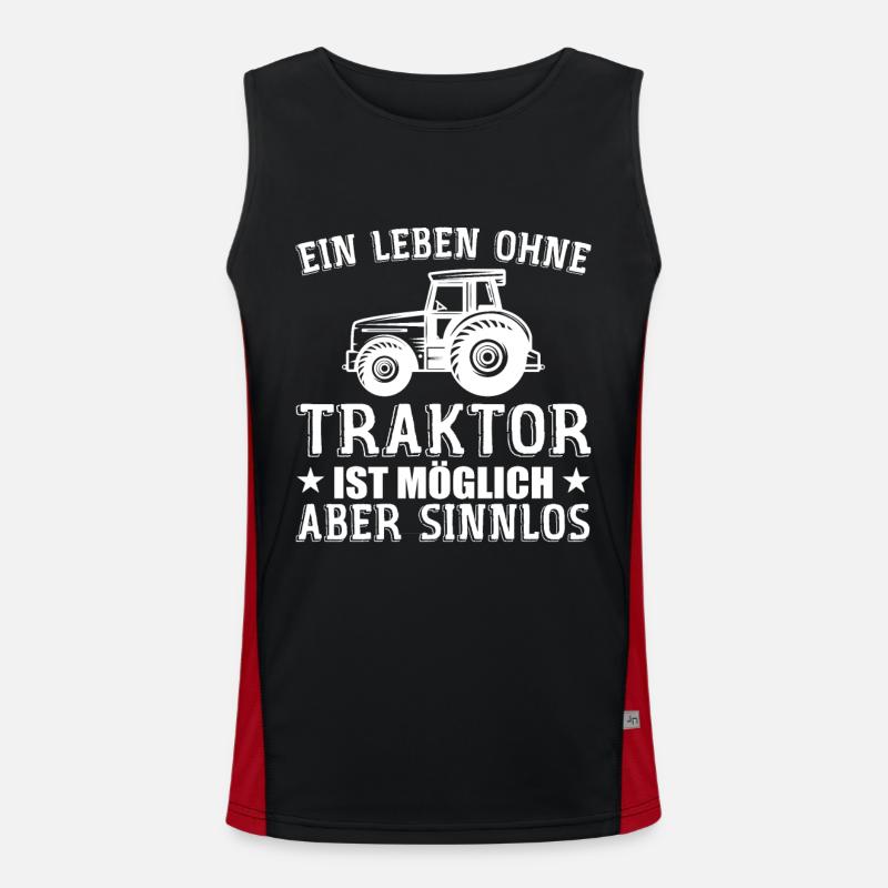 Traktor Landwirt Bauer Débardeur respirant contrasté Homme 