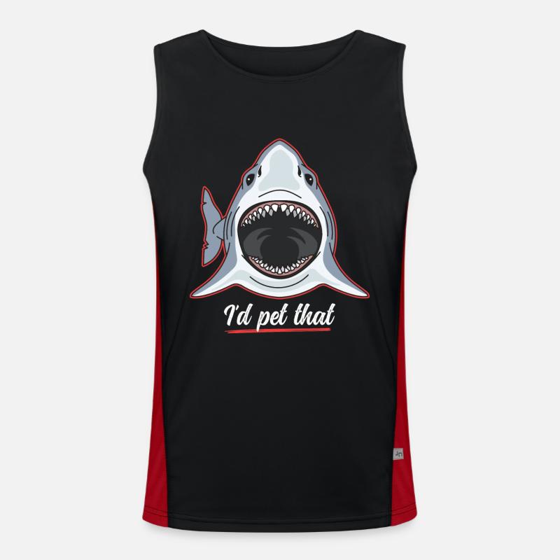 Requins Requins Grand Requin Blanc Cadeau de Requin Débardeur respirant contrasté Homme 