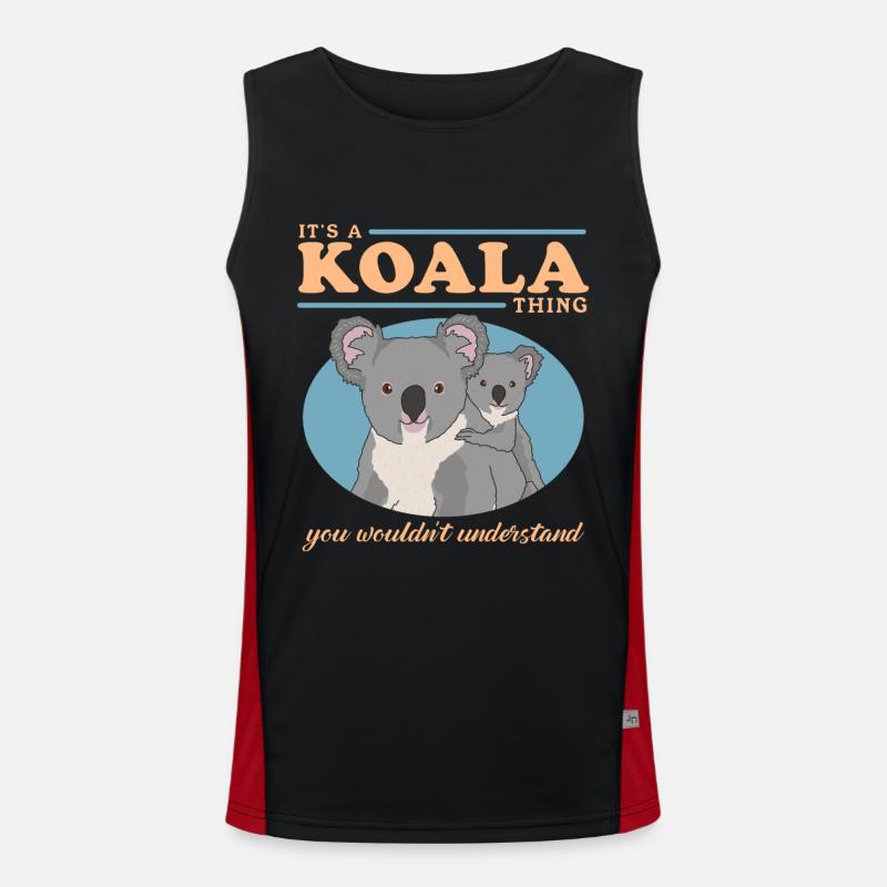 Koala Koala Ours | Koala Koala Bear Cadeau Débardeur respirant contrasté Homme 