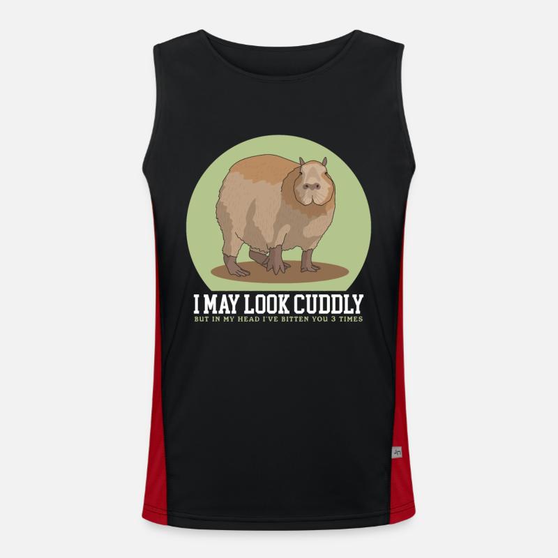 Capybara Capybaras Capybara Capybara Cadeau Débardeur respirant contrasté Homme 