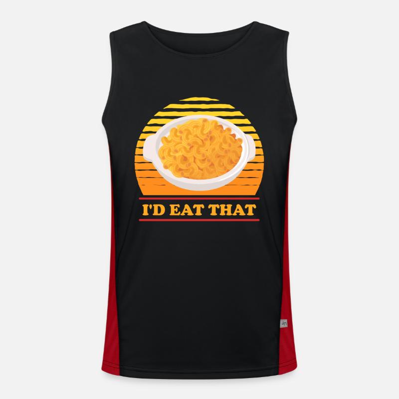 Makkaroni und Käse Mac and Cheese Geschenk Funktionelles Kontrast-Tank Top für Männer 