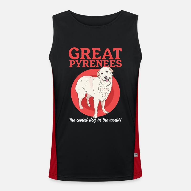 Pyrenäenberghund Hunde Hundebesitzer Geschenk Funktionelles Kontrast-Tank Top für Männer 