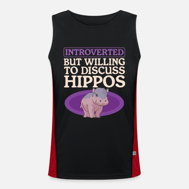 Nilpferd Baby | Flusspferd Nilpferde Geschenk Funktionelles Kontrast-Tank Top für Männer 