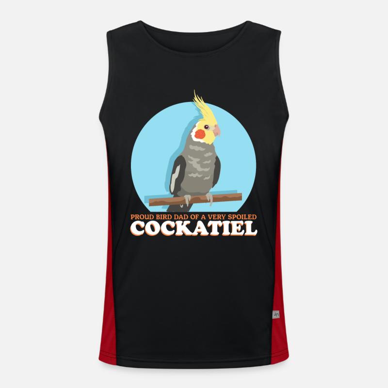 Nymphensittich Dad Vogel Vogelbesitzer Geschenk Funktionelles Kontrast-Tank Top für Männer 