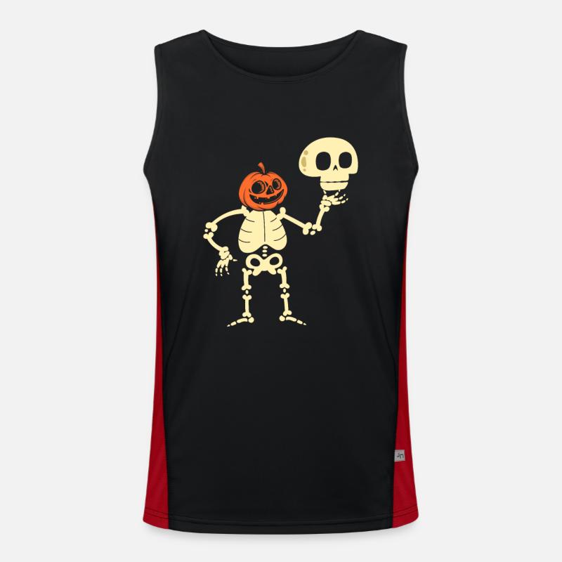 Funny Skeleton Halloween Costume Débardeur respirant contrasté Homme 