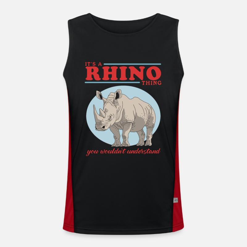 Nashörner Nashorn Rhinozeros Geschenk Funktionelles Kontrast-Tank Top für Männer 