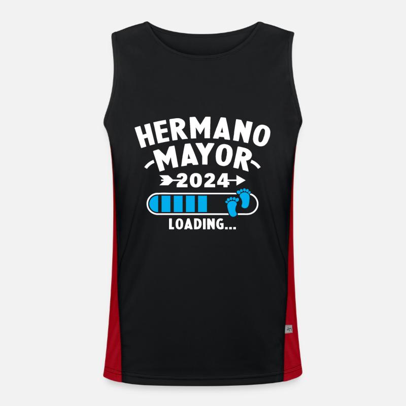 Big Brother 2024 loading - Men's Functional Contrast Tank Top - black/red