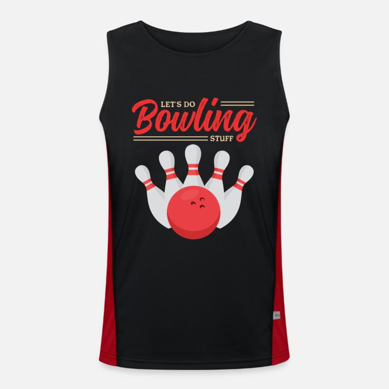 Bowling Player Bowling Player Bowling Gift Men's Functional Contrast Tank Top 