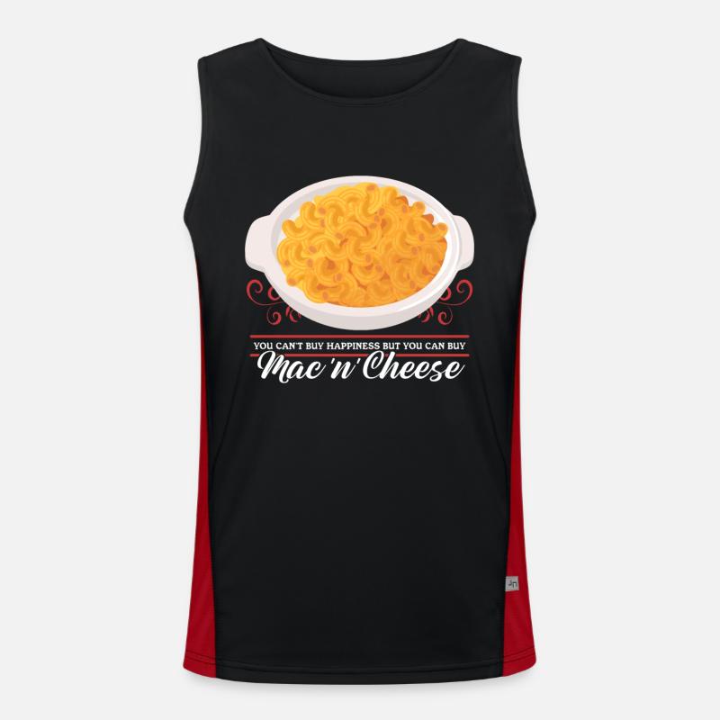Makkaroni und Käse Mac and Cheese Geschenk Funktionelles Kontrast-Tank Top für Männer 
