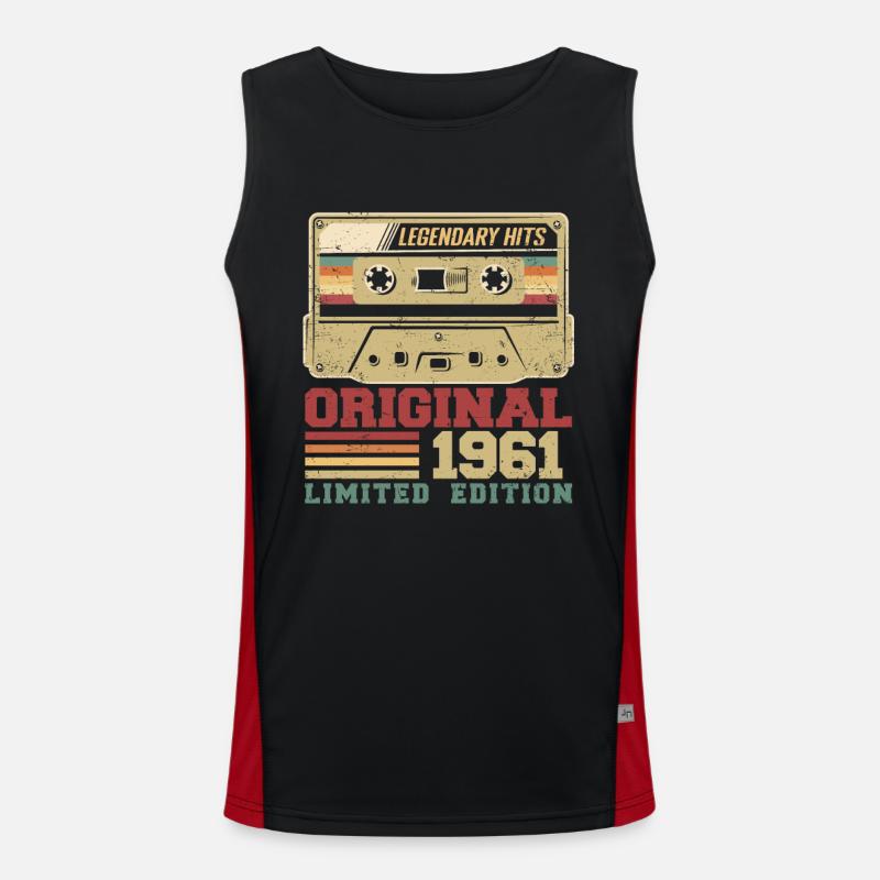 Original 1961 Vintage Geburtstagsgeschenk 1961 Funktionelles Kontrast-Tank Top für Männer 