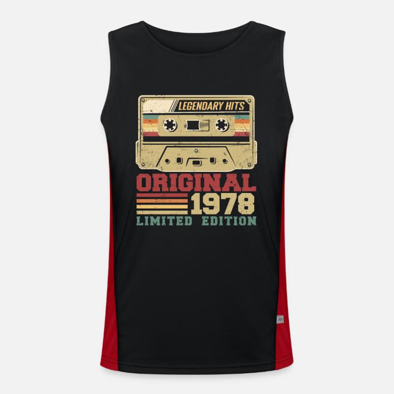 Original 1978 Vintage Geburtstagsgeschenk 1978 Funktionelles Kontrast-Tank Top für Männer 