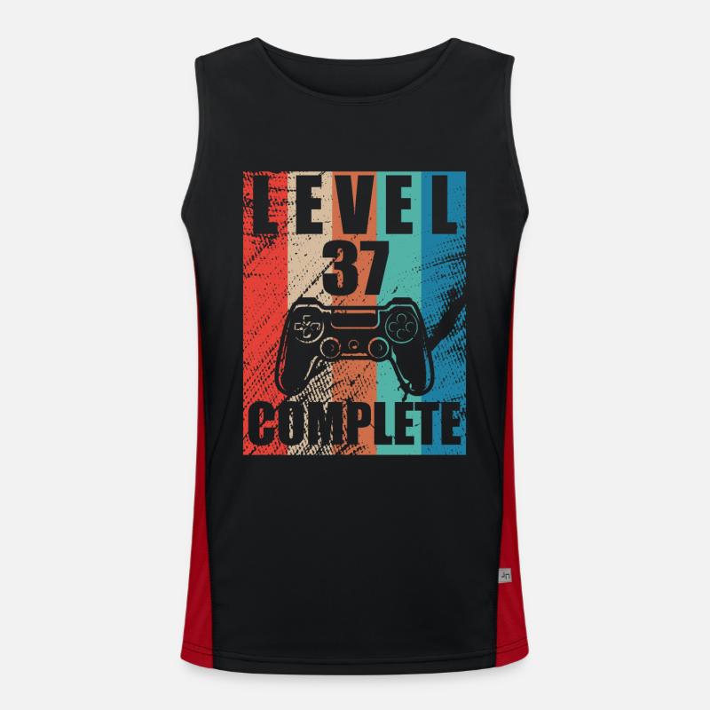 Level 37 abgeschlossen Funktionelles Kontrast-Tank Top für Männer 