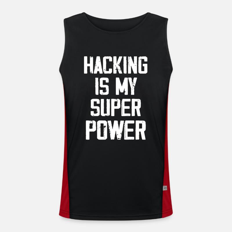Hacking Is My Super Power - Funny Débardeur respirant contrasté Homme 