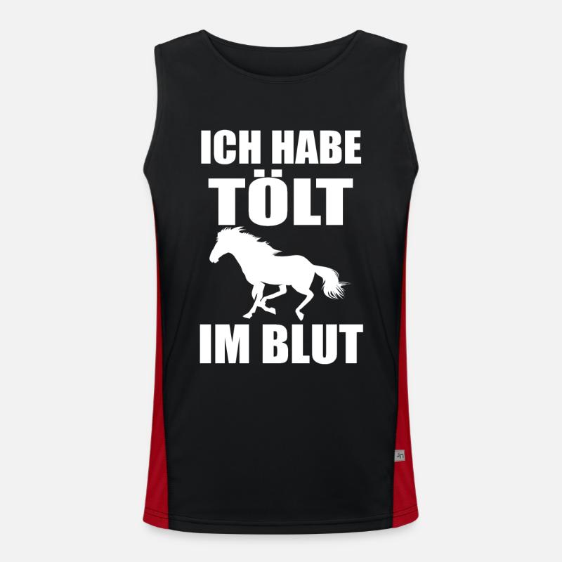 Isländer Islandpferd Islandpferde Geschenk Débardeur respirant contrasté Homme 